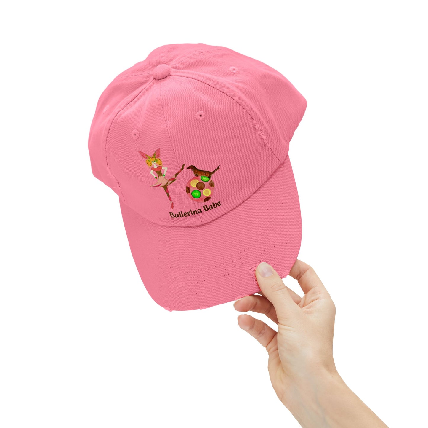 Ballerina Babe (Tia) Unisex Distressed Cap