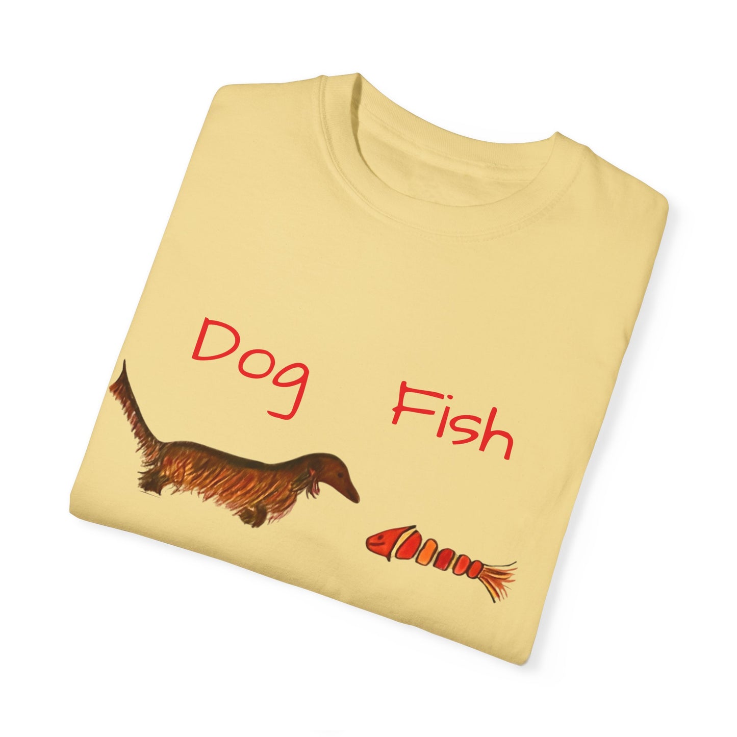 Dachsund and Fish T-Shirt - Cute and Whimsical Unisex Tee