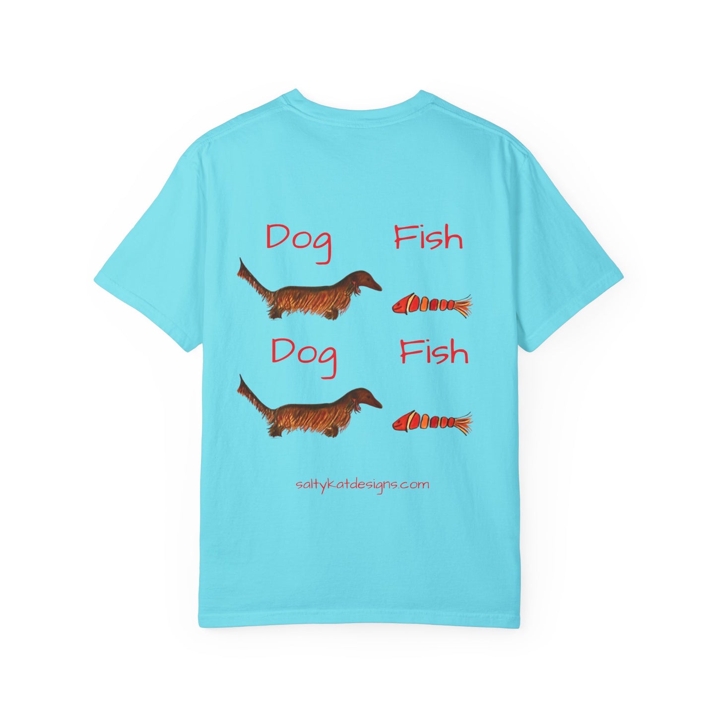 Dachsund and Fish T-Shirt - Cute and Whimsical Unisex Tee