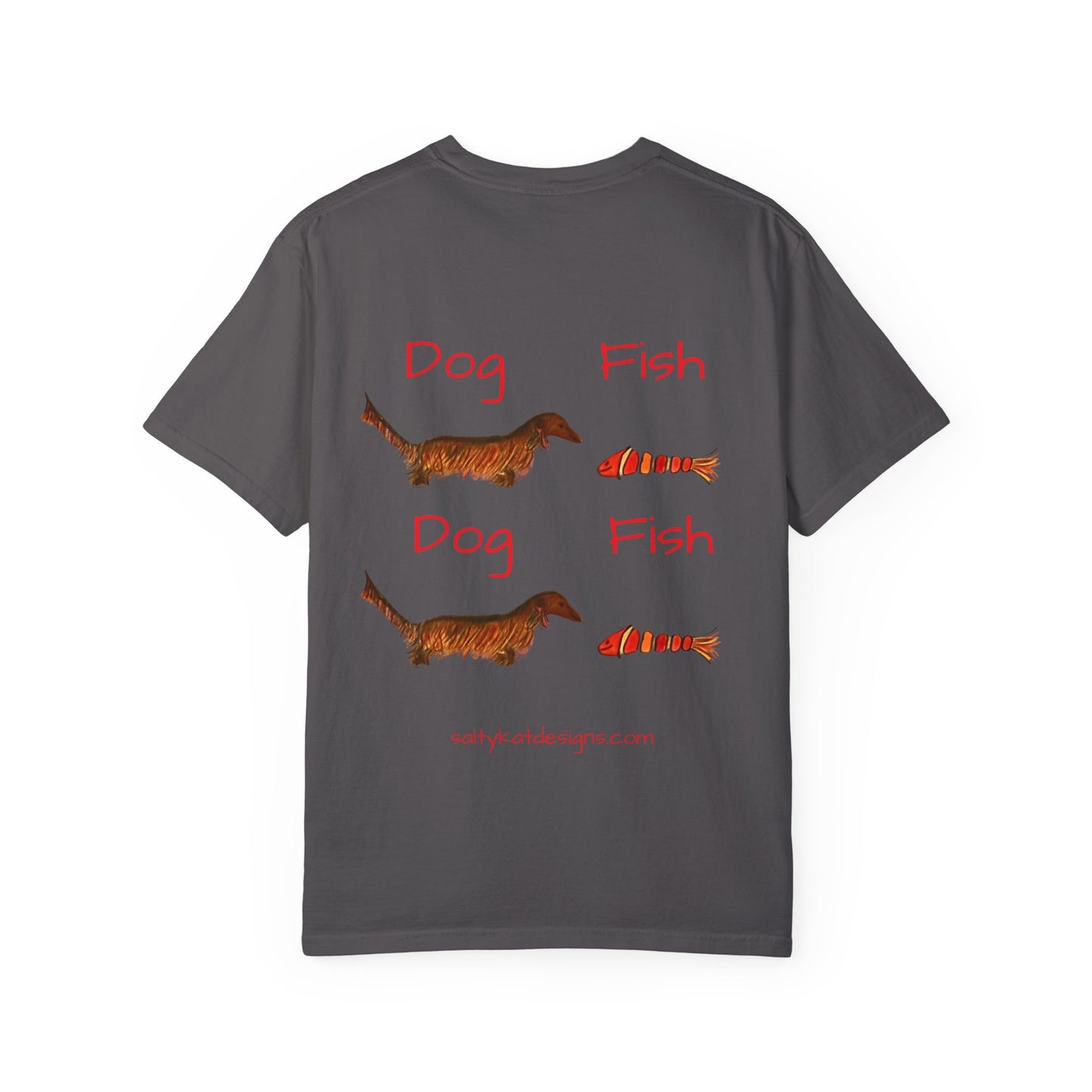 Dachsund and Fish T-Shirt - Cute and Whimsical Unisex Tee