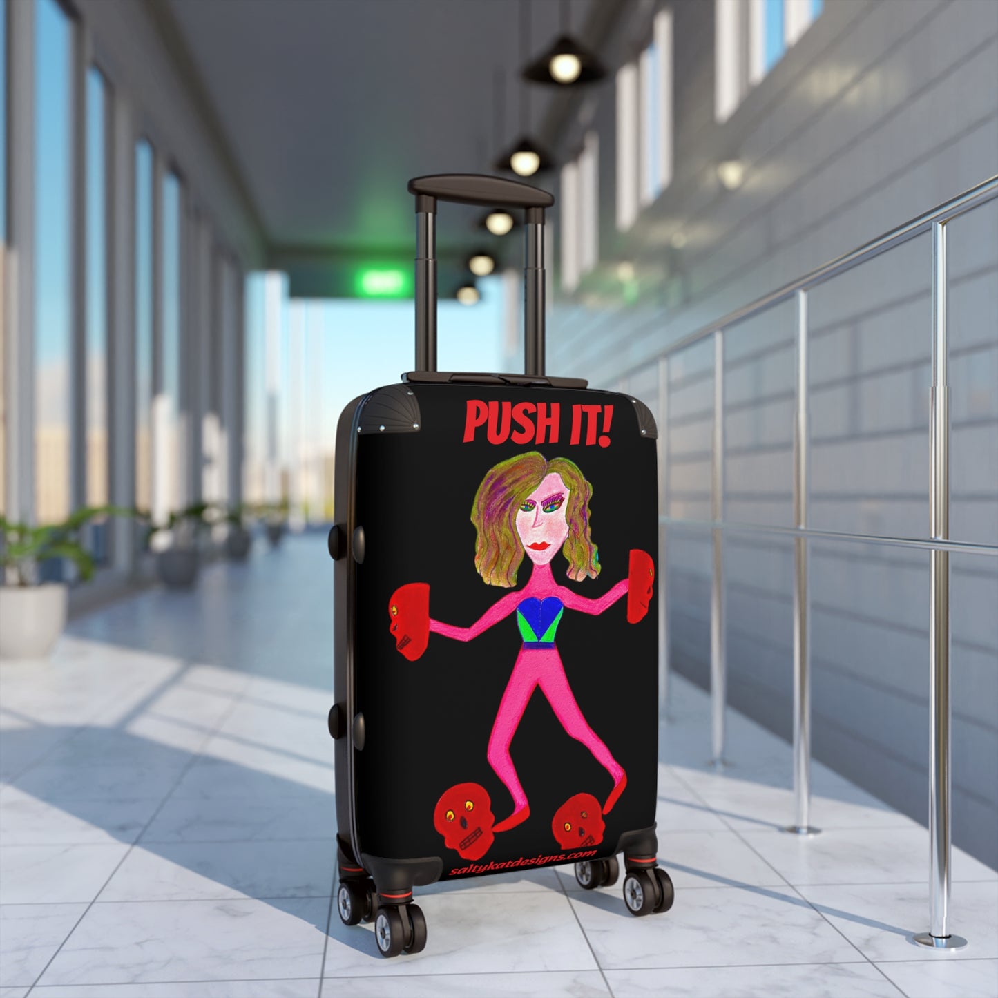 Super Heroine "Push" - Small Weekender Suitcase