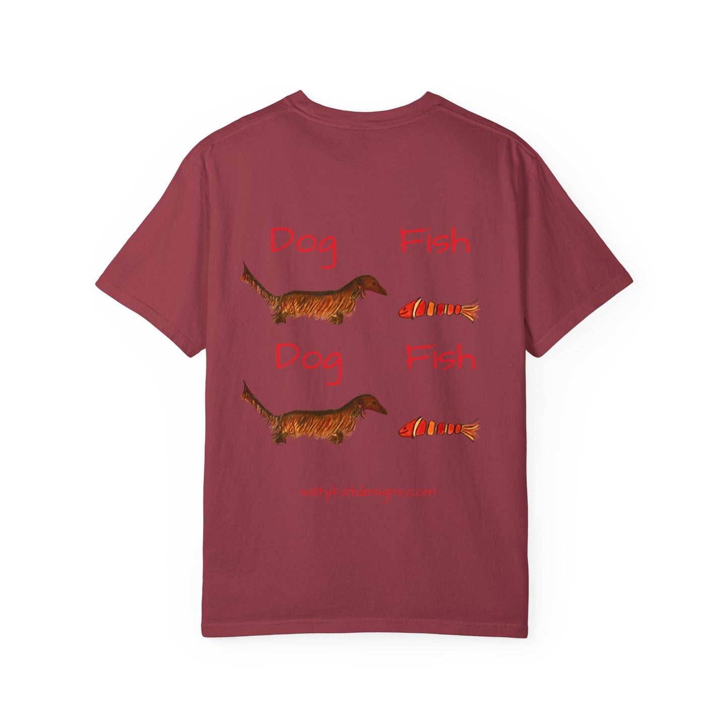 Dachsund and Fish T-Shirt - Cute and Whimsical Unisex Tee