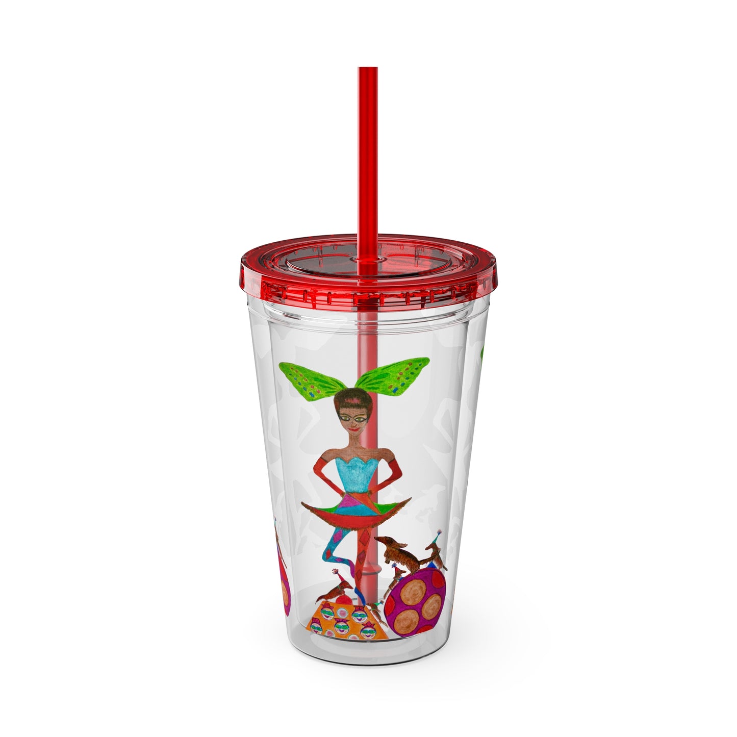 Ballerina Babes - (Sia) Sunsplash Tumbler with Straw, 16oz