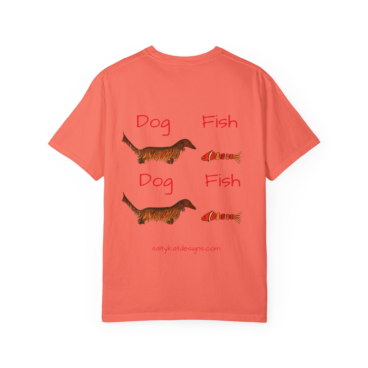Dachsund and Fish T-Shirt - Cute and Whimsical Unisex Tee