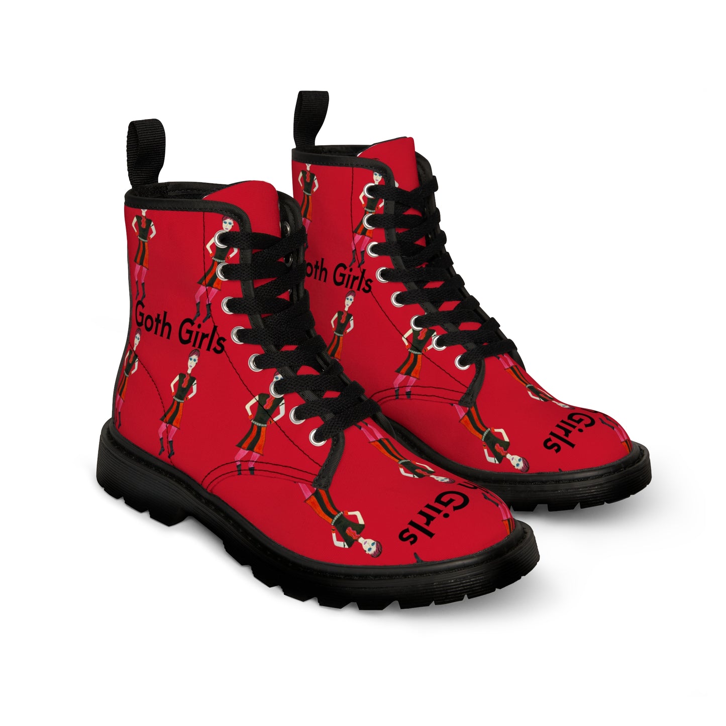 Goth Girls Jules Combat Boot