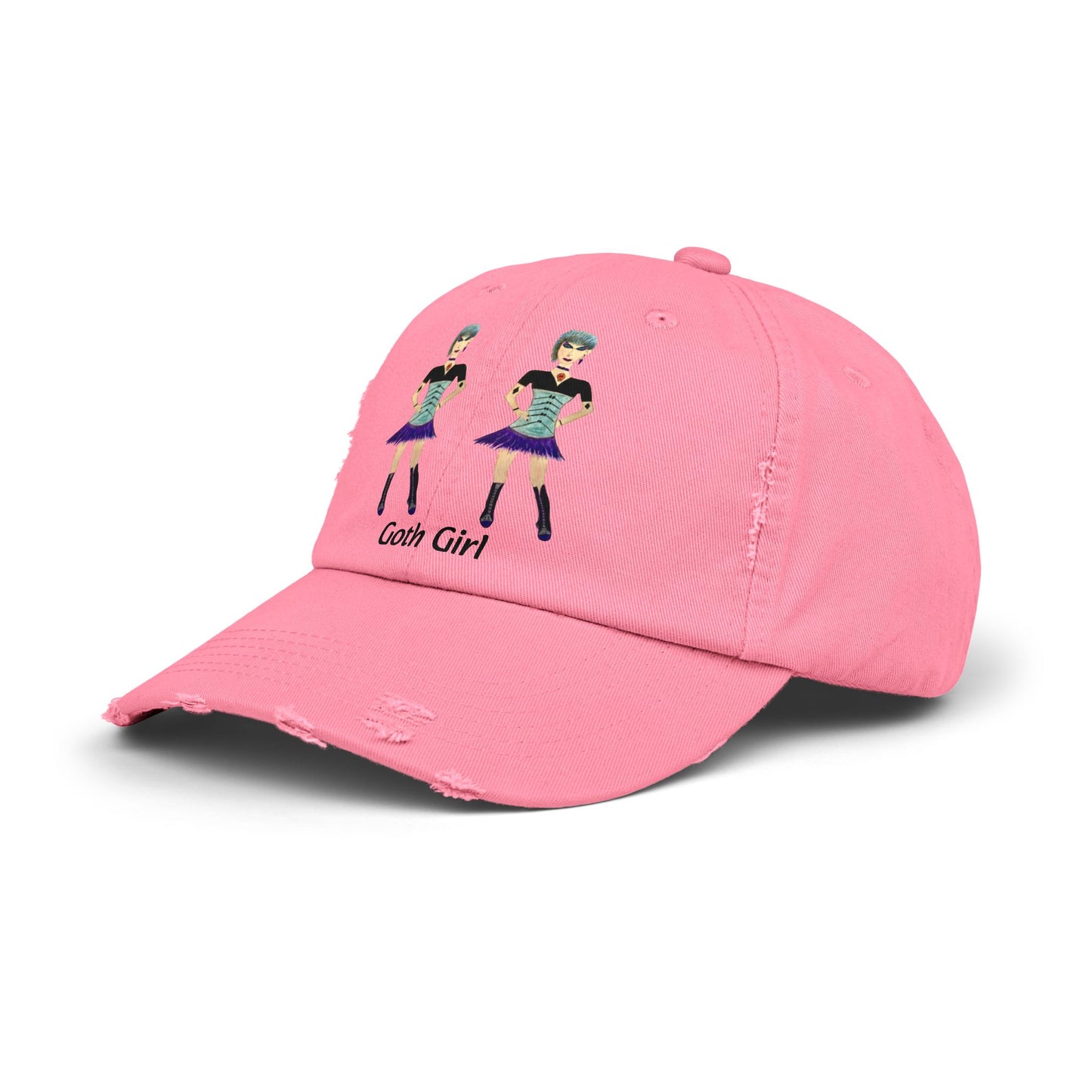Goth Girl Pip Unisex Distressed Cap