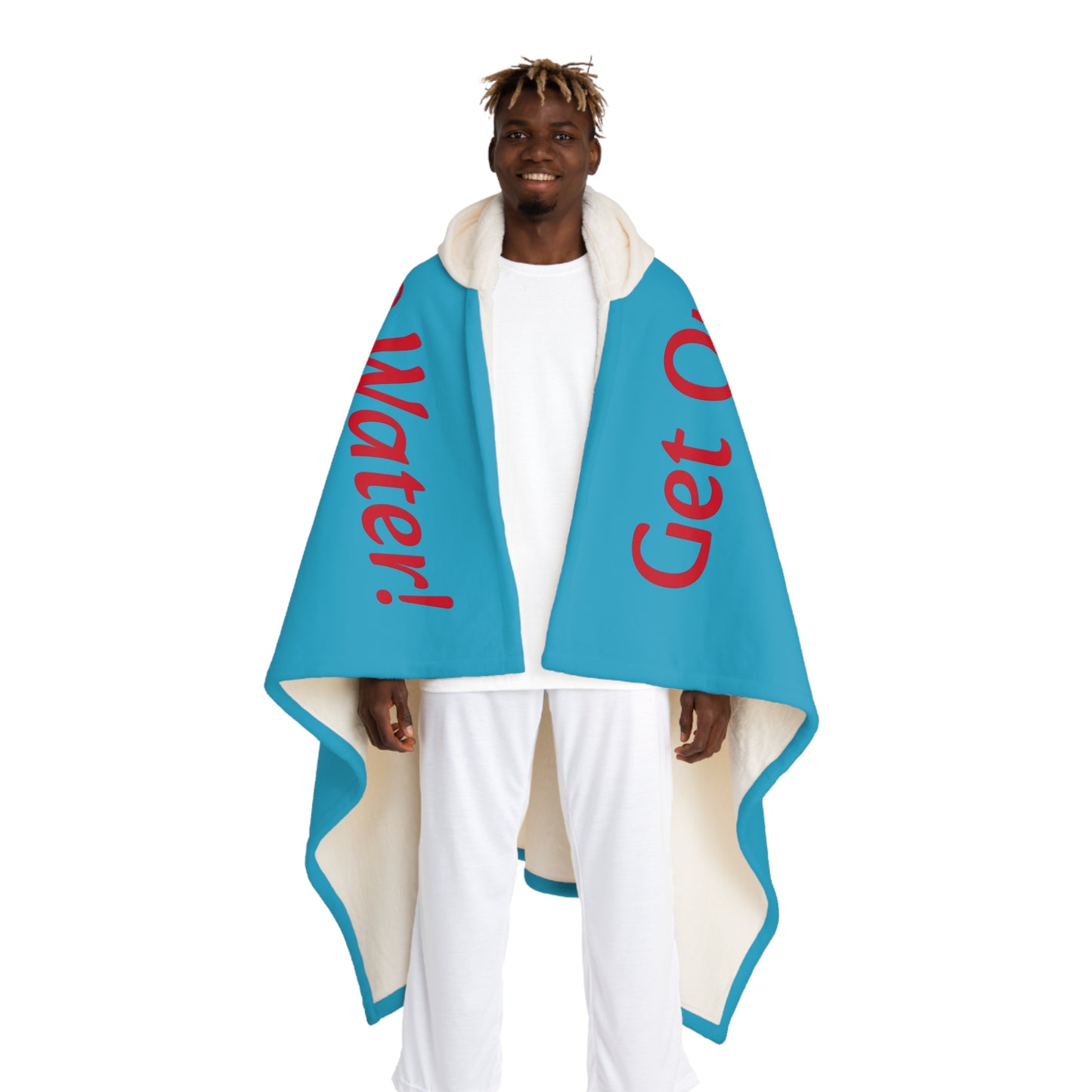 Get Out Of The Water! - Hooded Sherpa Fleece Blanket