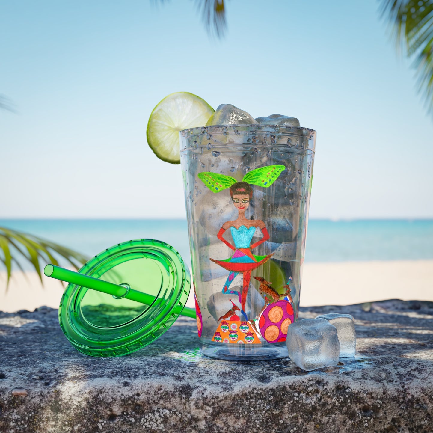 Ballerina Babes - (Sia) Sunsplash Tumbler with Straw, 16oz