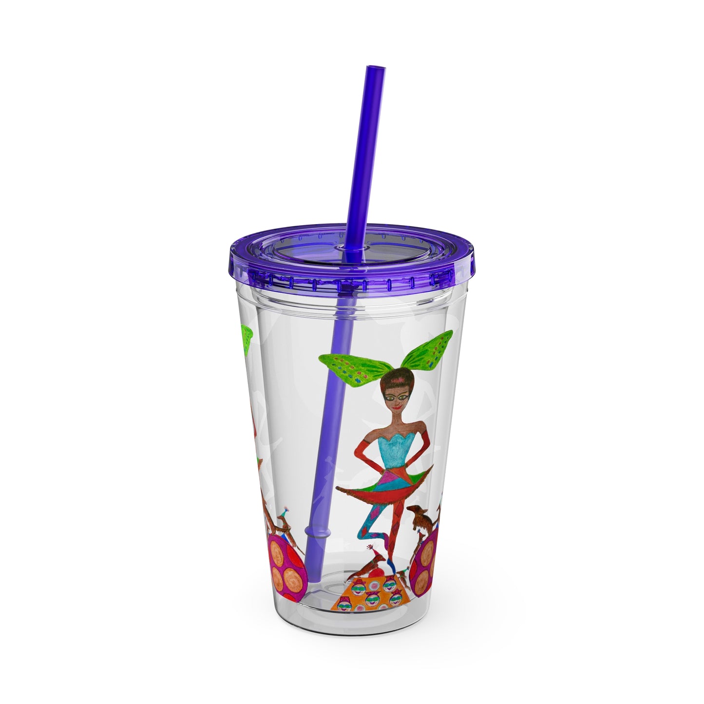 Ballerina Babes - (Sia) Sunsplash Tumbler with Straw, 16oz