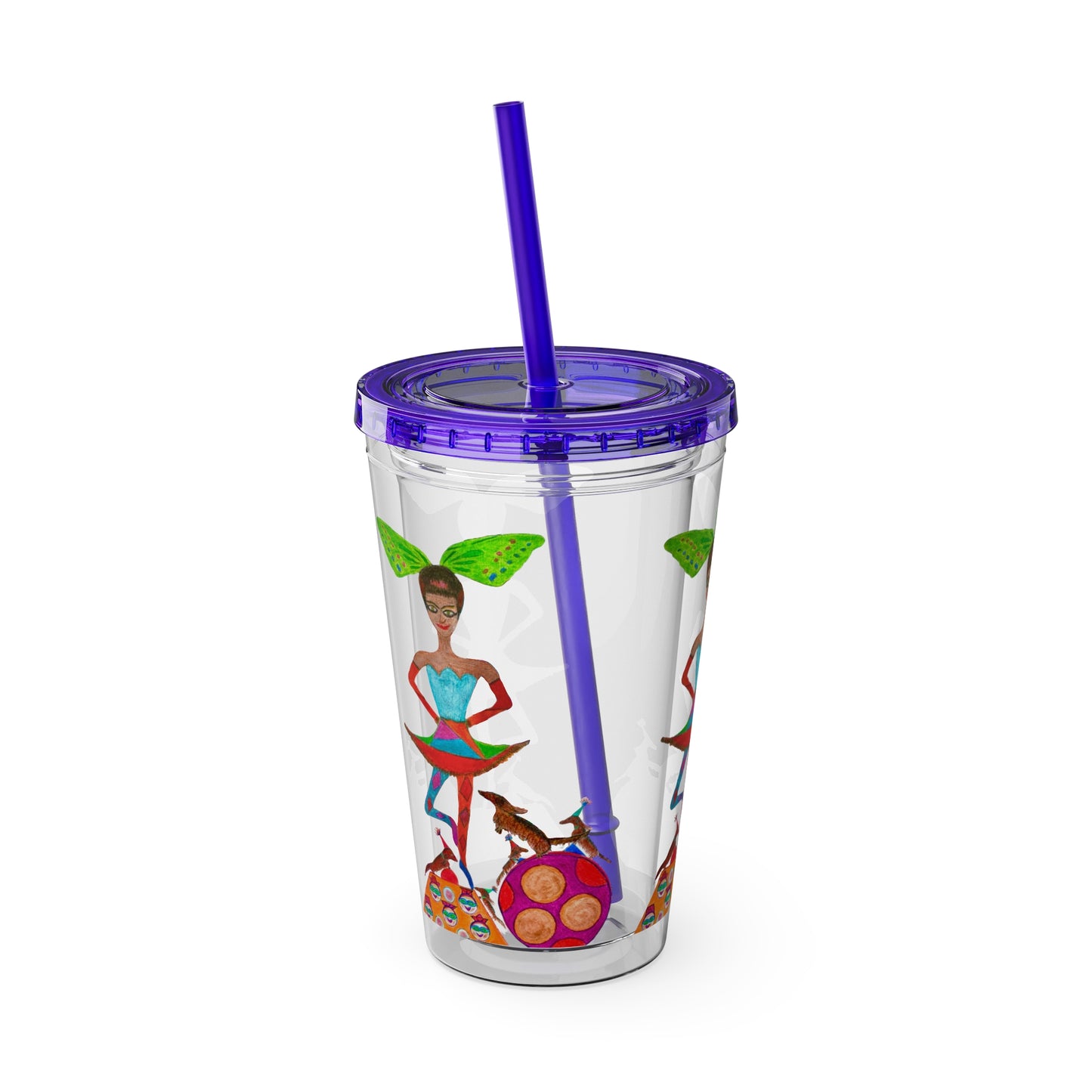 Ballerina Babes - (Sia) Sunsplash Tumbler with Straw, 16oz