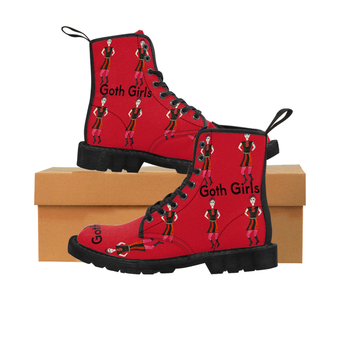 Goth Girls Jules Combat Boot