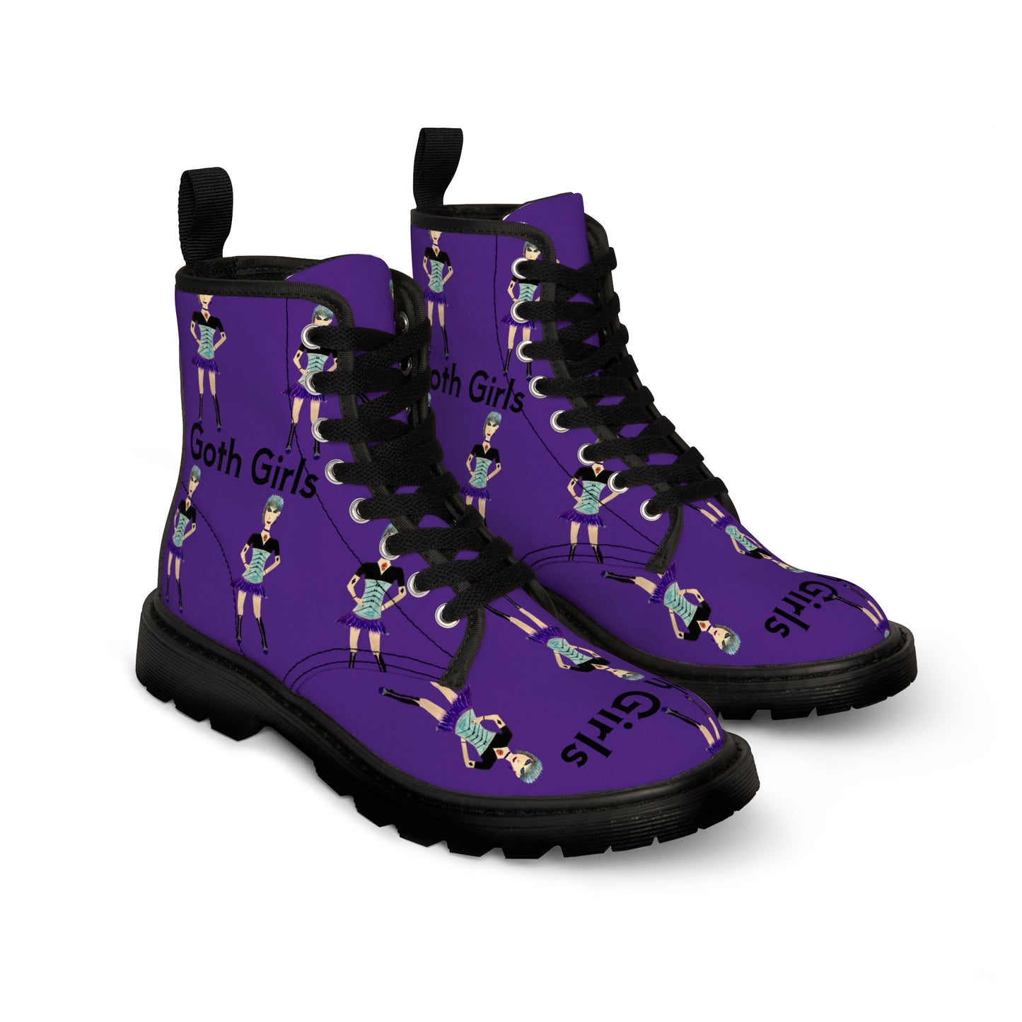 Goth Girls Pip Combat Boot