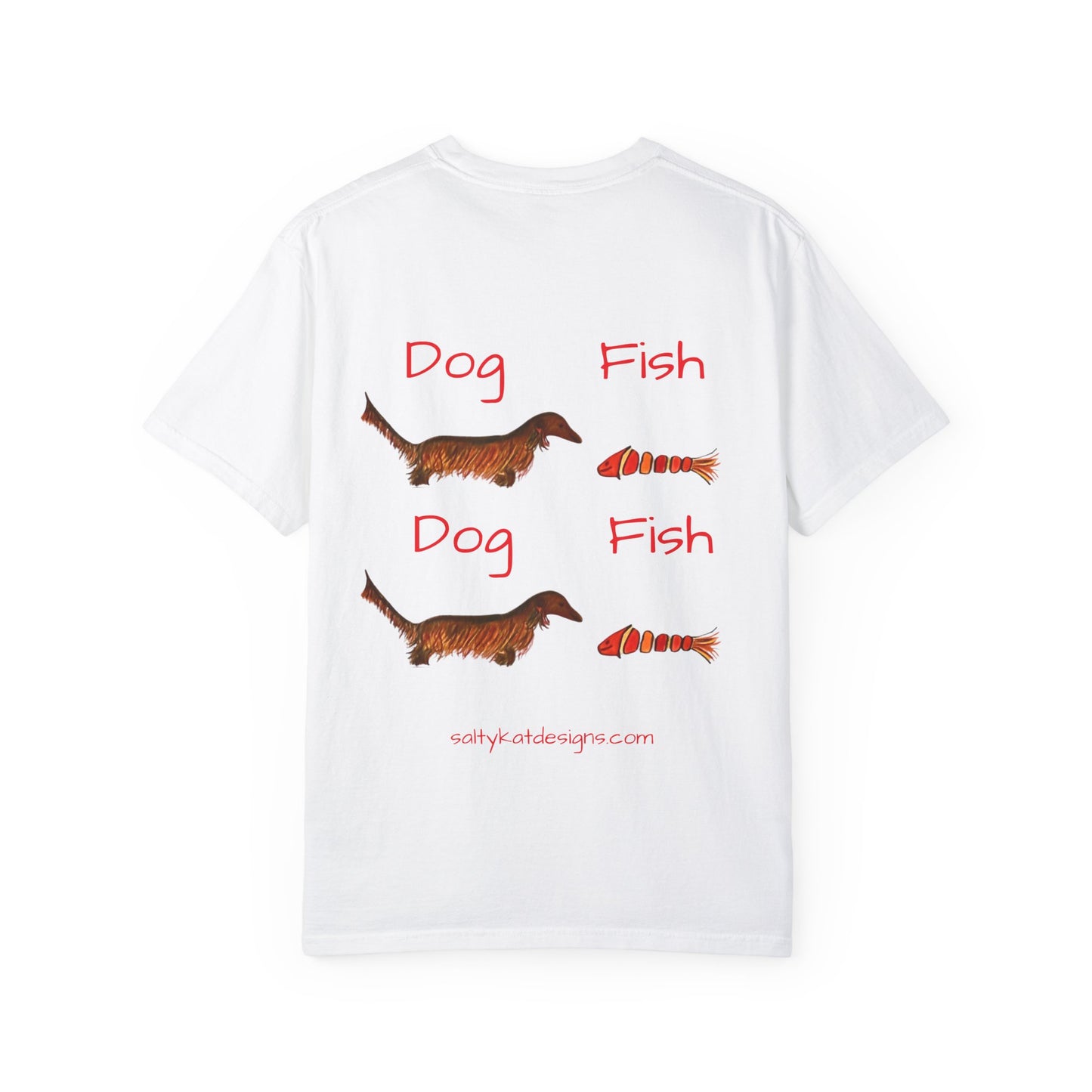 Dachsund and Fish T-Shirt - Cute and Whimsical Unisex Tee