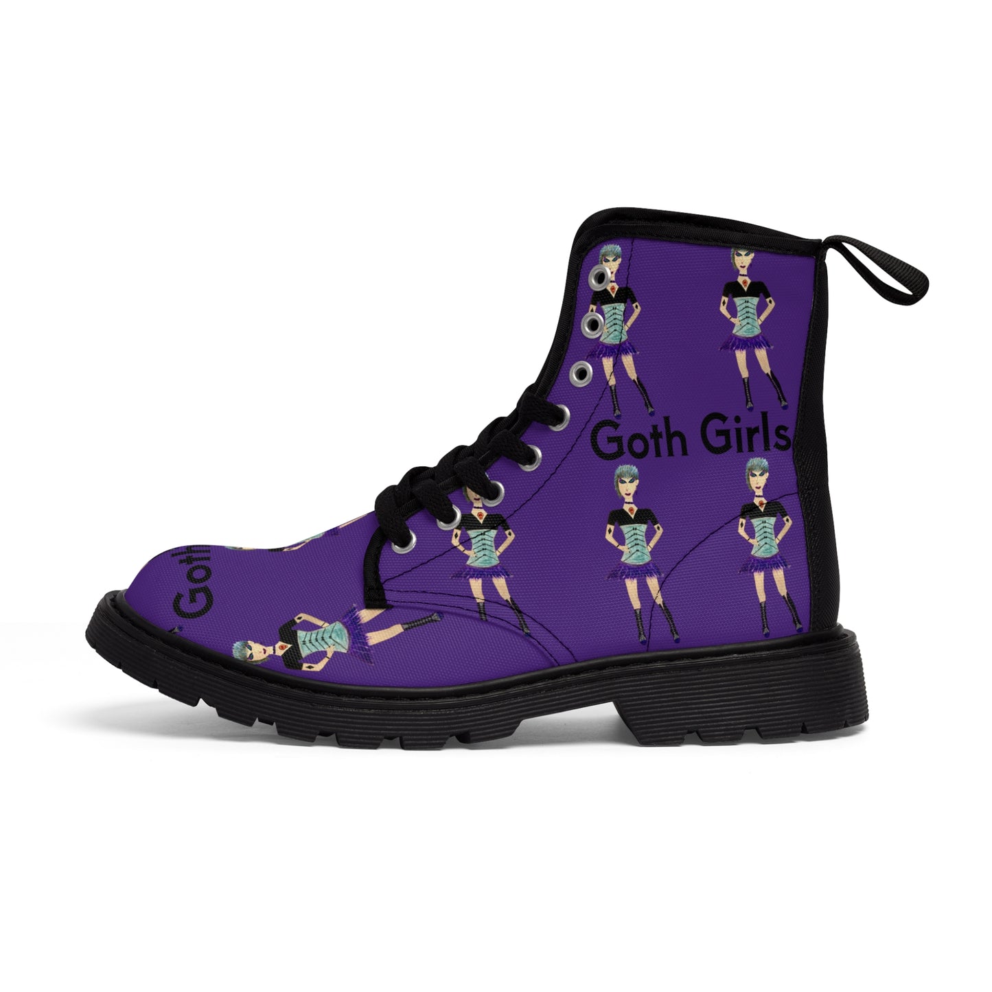 Goth Girls Pip Combat Boot