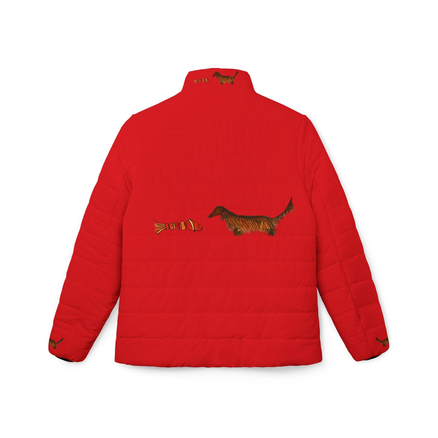 Fifi Dachsund and The Fish! Women’s Puffer Jacket