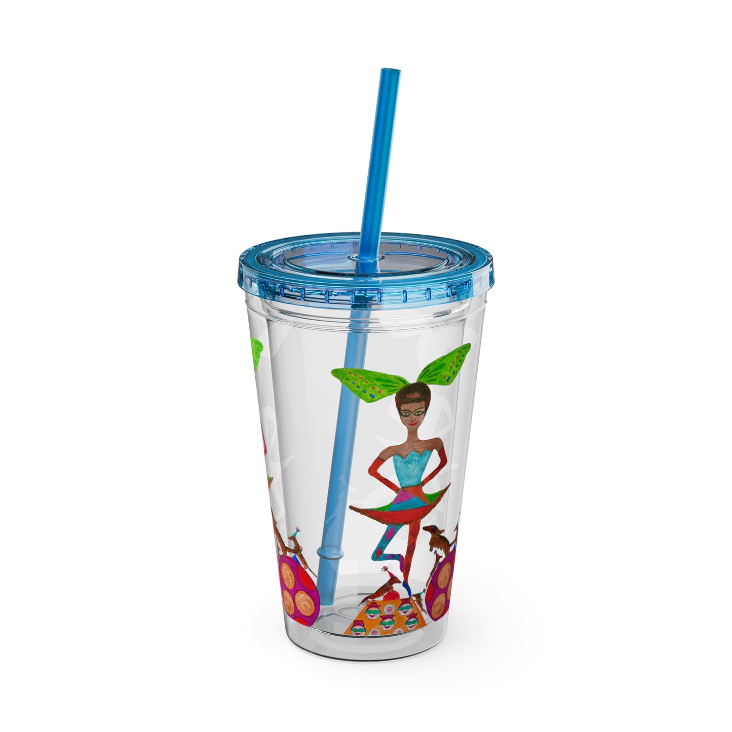 Ballerina Babes - (Sia) Sunsplash Tumbler with Straw, 16oz