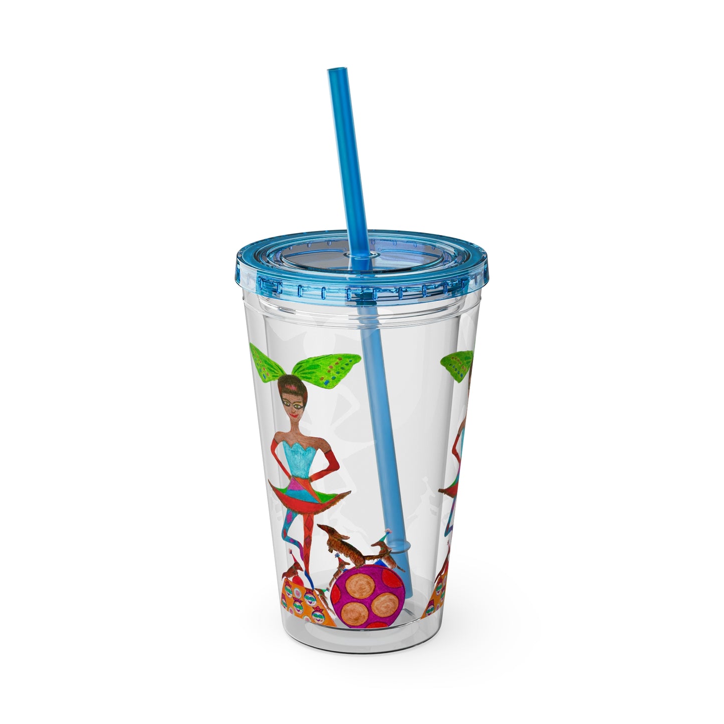 Ballerina Babes - (Sia) Sunsplash Tumbler with Straw, 16oz