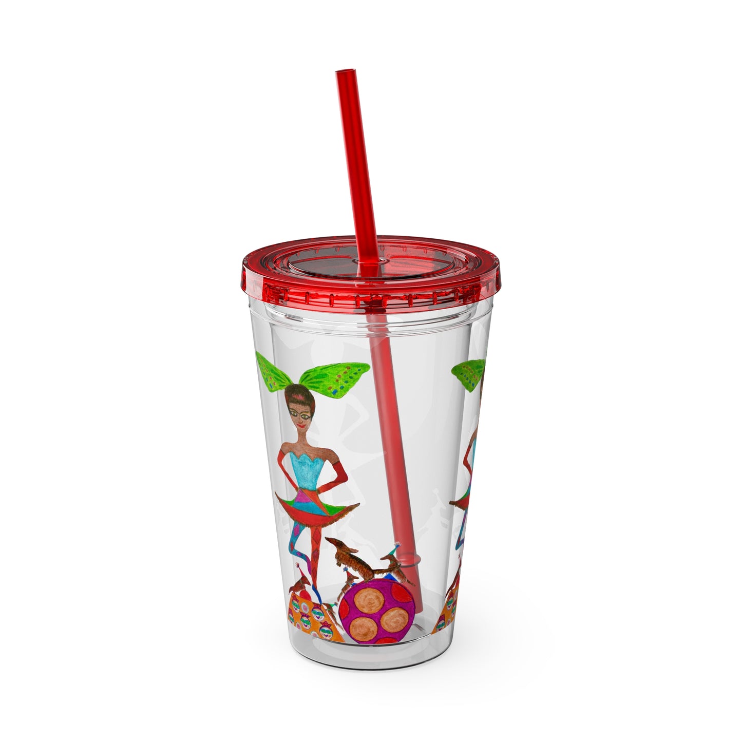 Ballerina Babes - (Sia) Sunsplash Tumbler with Straw, 16oz