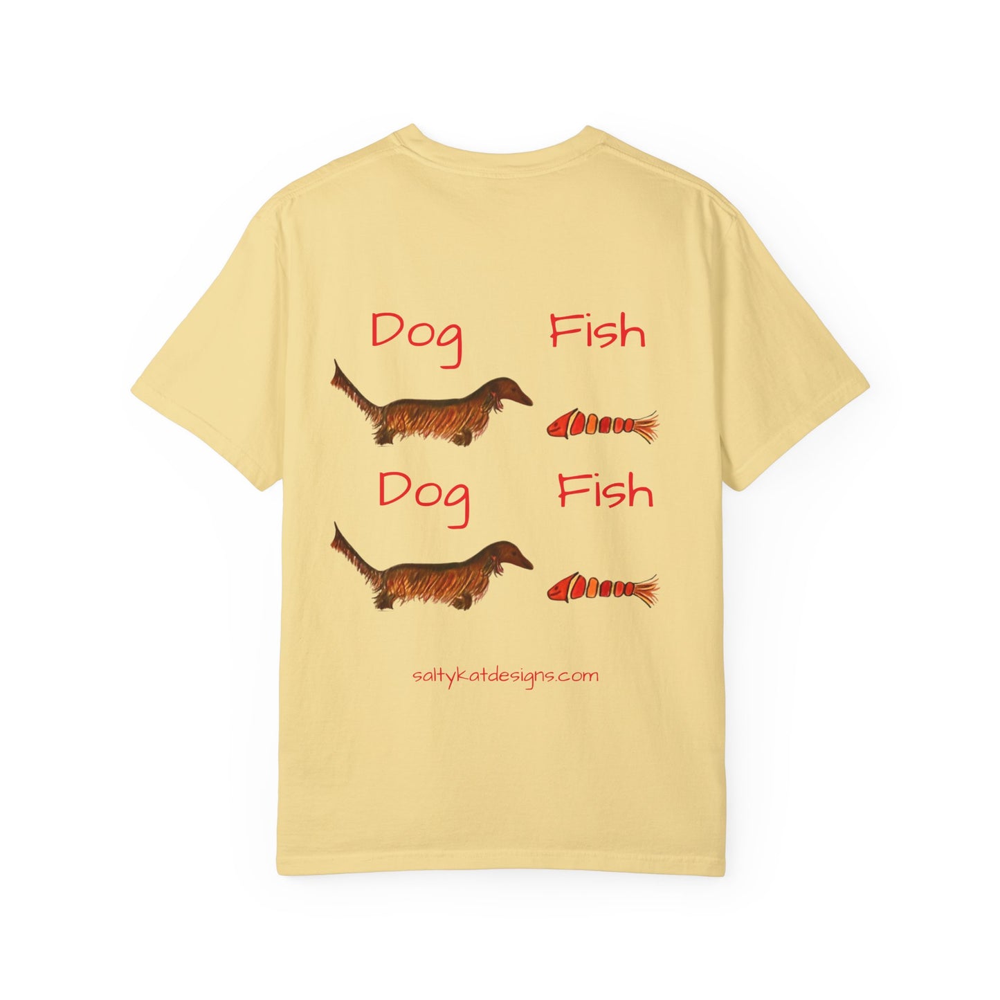 Dachsund and Fish T-Shirt - Cute and Whimsical Unisex Tee