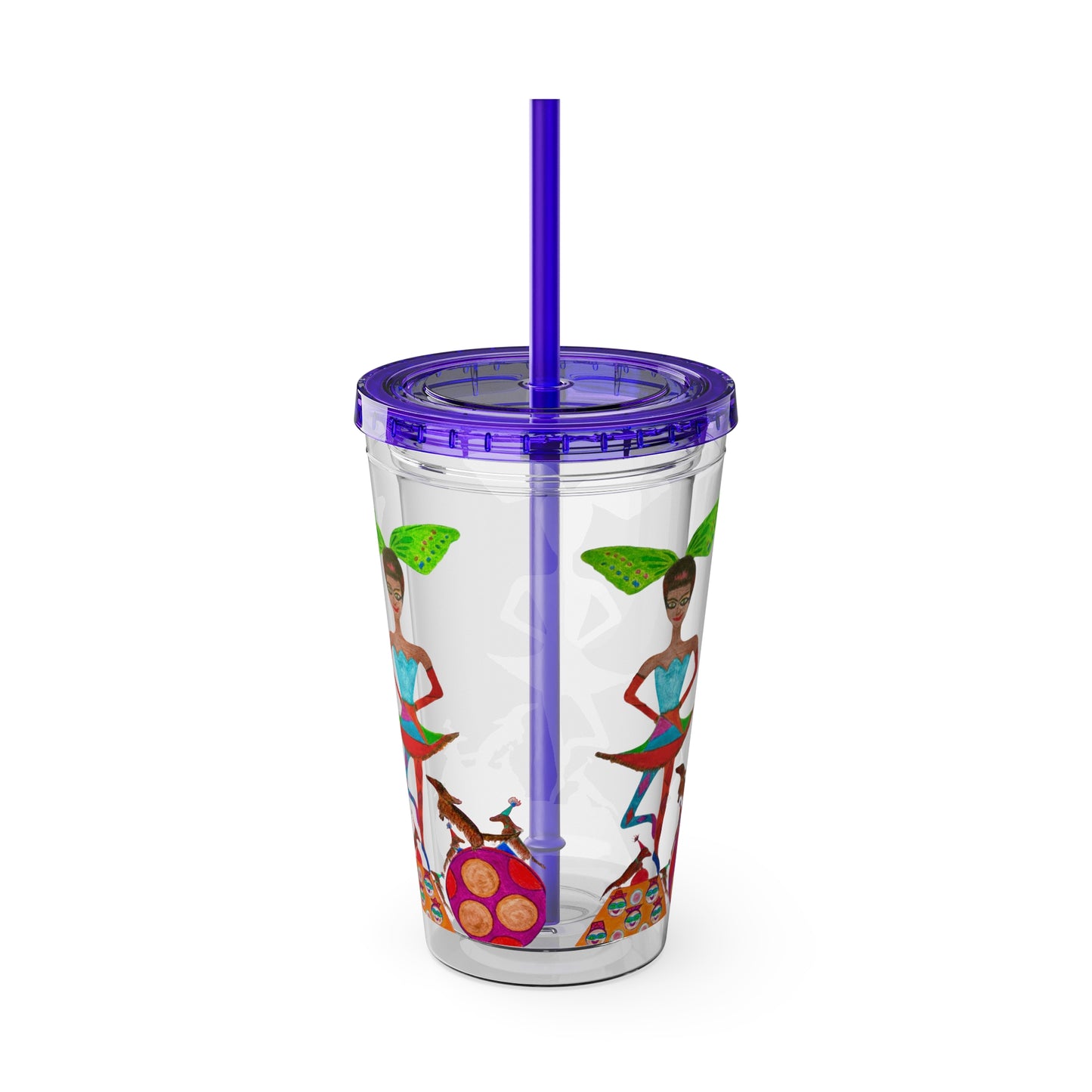 Ballerina Babes - (Sia) Sunsplash Tumbler with Straw, 16oz