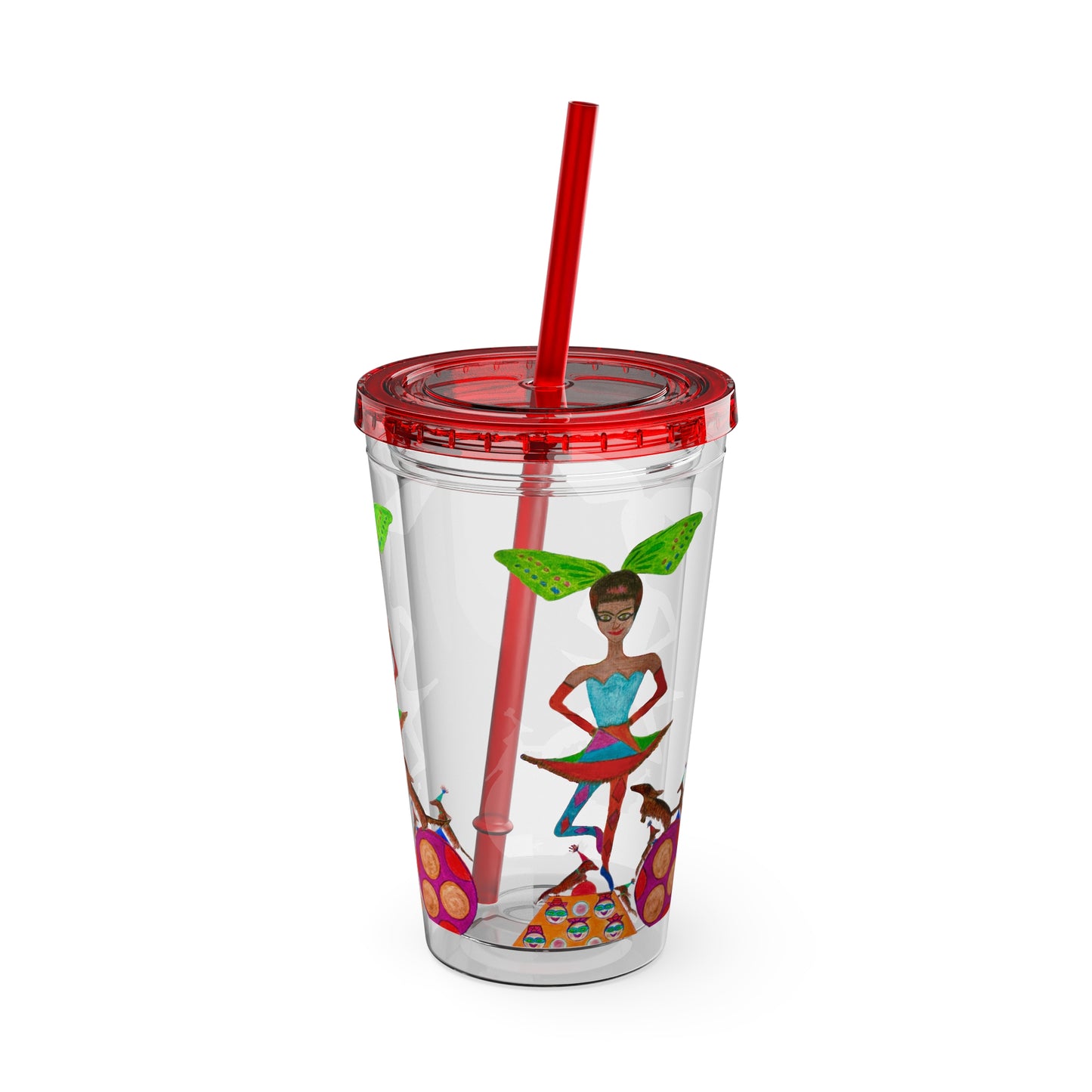 Ballerina Babes - (Sia) Sunsplash Tumbler with Straw, 16oz