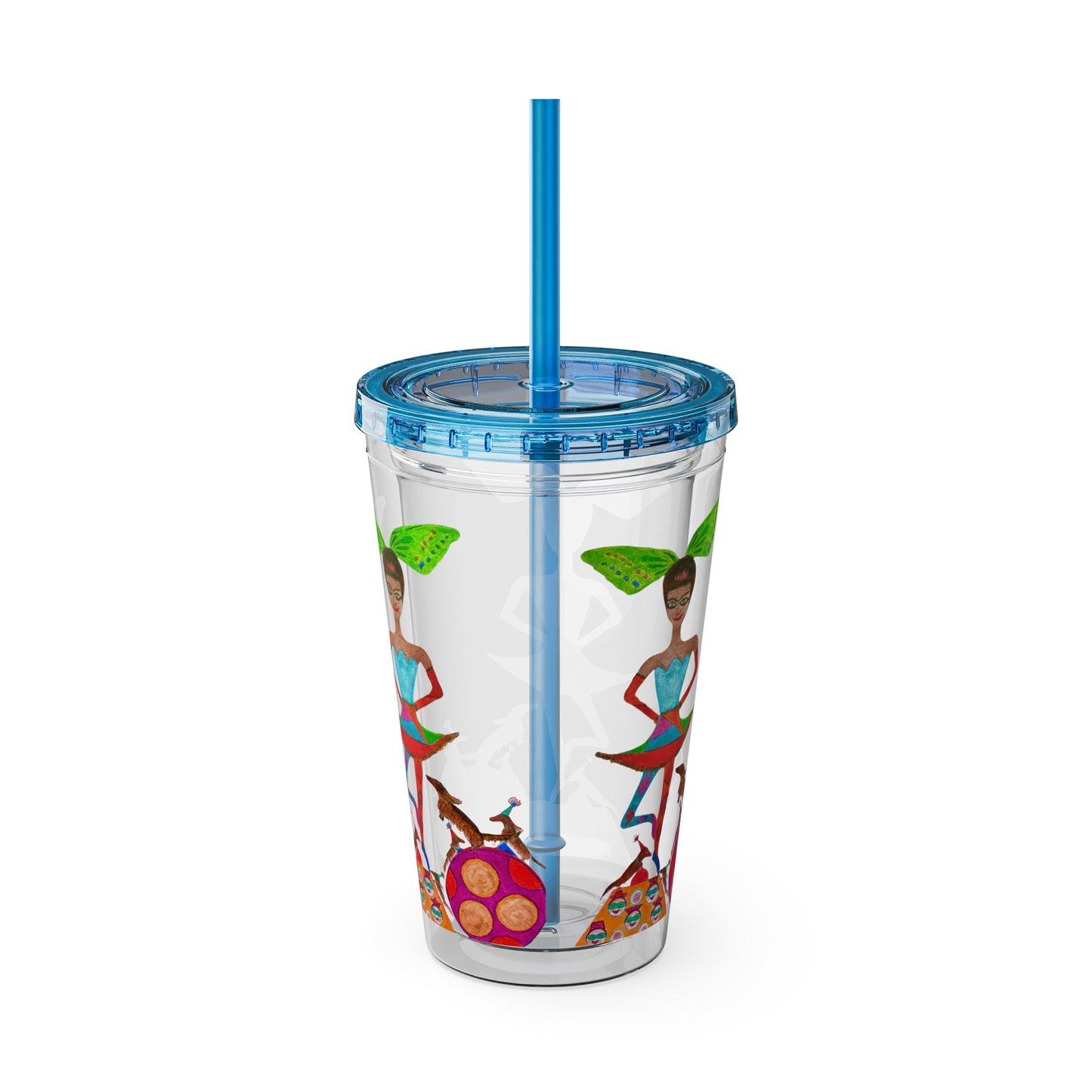Ballerina Babes - (Sia) Sunsplash Tumbler with Straw, 16oz