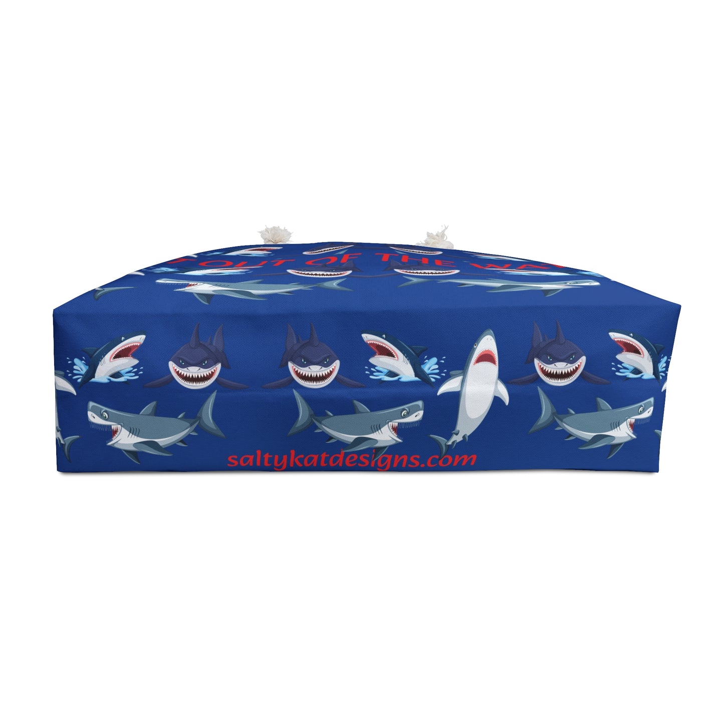 "Get Out of The Water!" Beach Tote Bag (Navy)