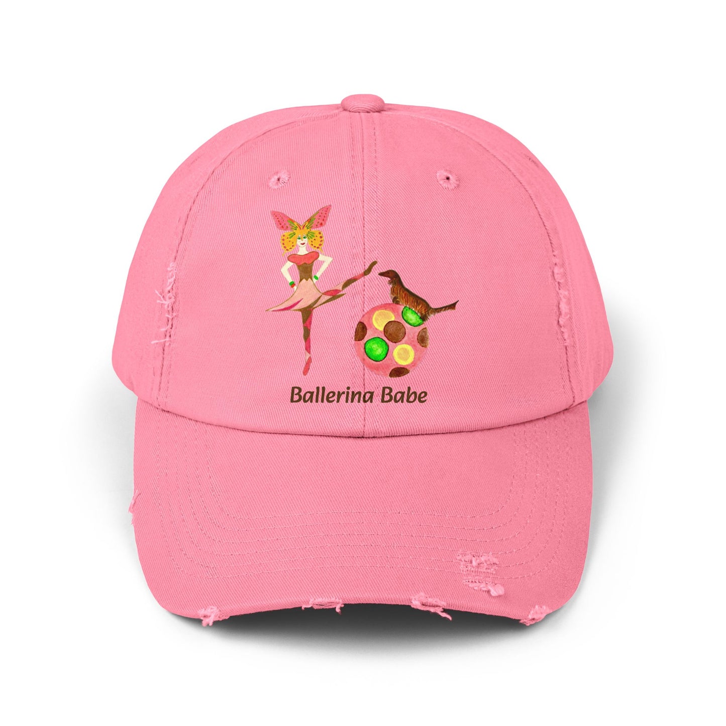Ballerina Babe (Tia) Unisex Distressed Cap