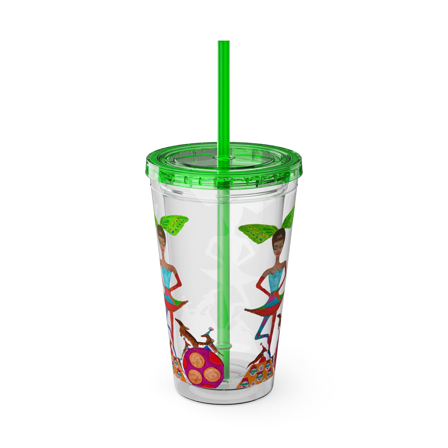 Ballerina Babes - (Sia) Sunsplash Tumbler with Straw, 16oz