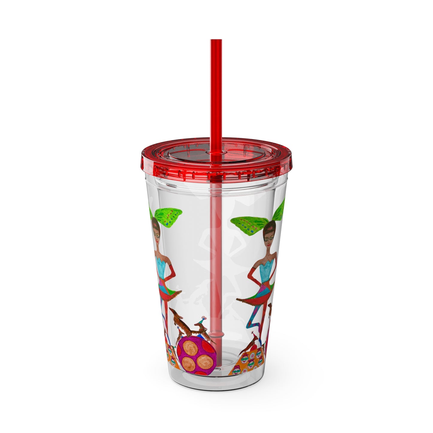 Ballerina Babes - (Sia) Sunsplash Tumbler with Straw, 16oz
