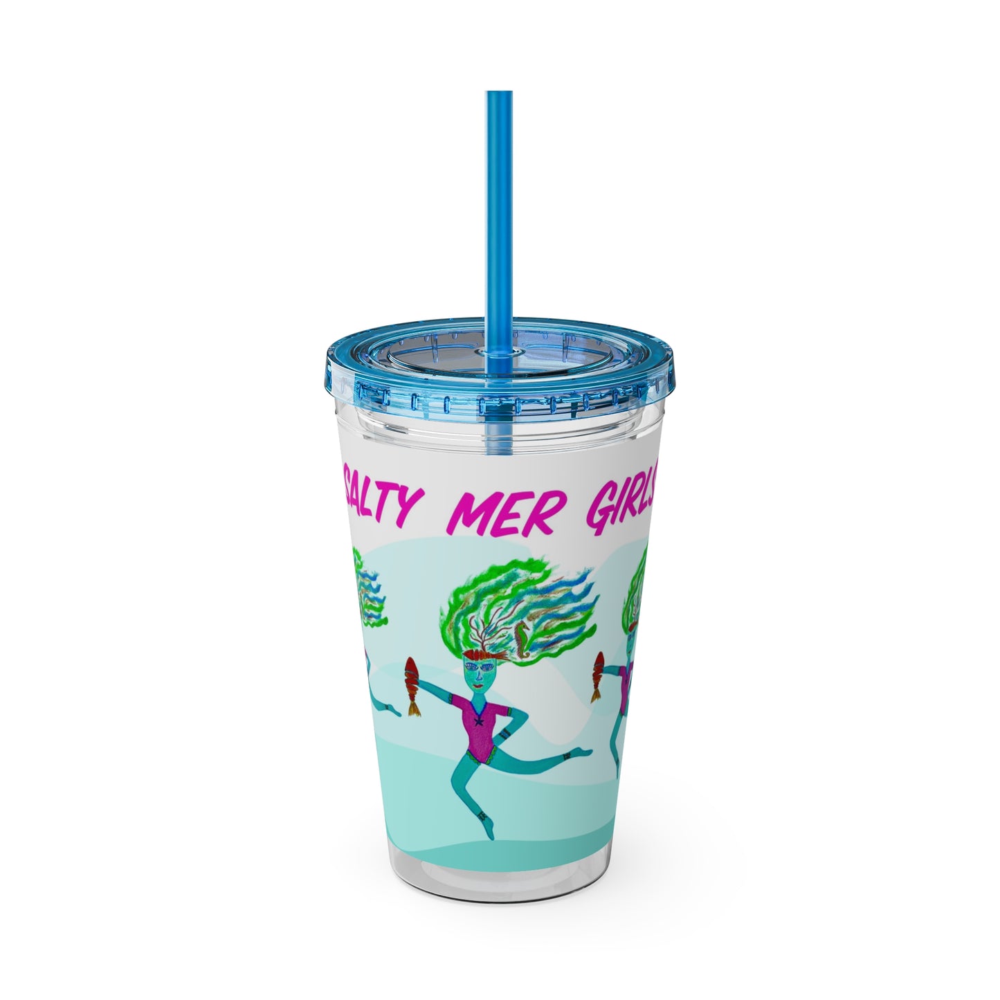 Salty Mer Girls - Sunsplash Tumbler with Straw, 16oz