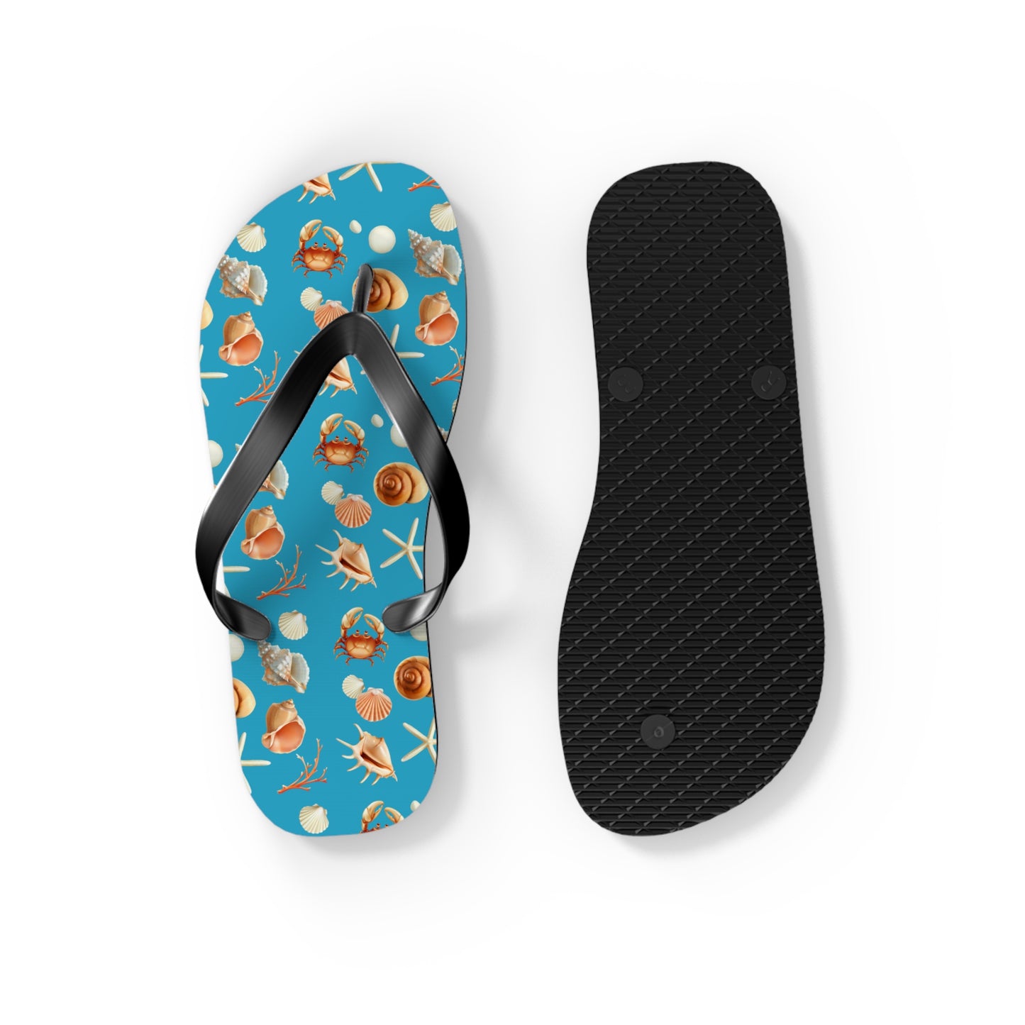 Sea Shells by the Seashore Flip Flops (S = 7/8  US)