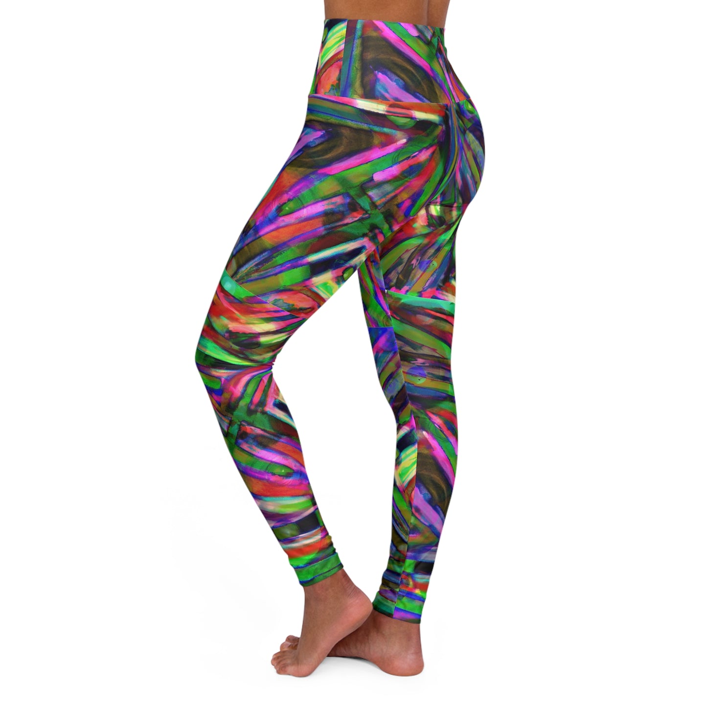 Colored Glass (Purple) - High Waisted Yoga Leggings