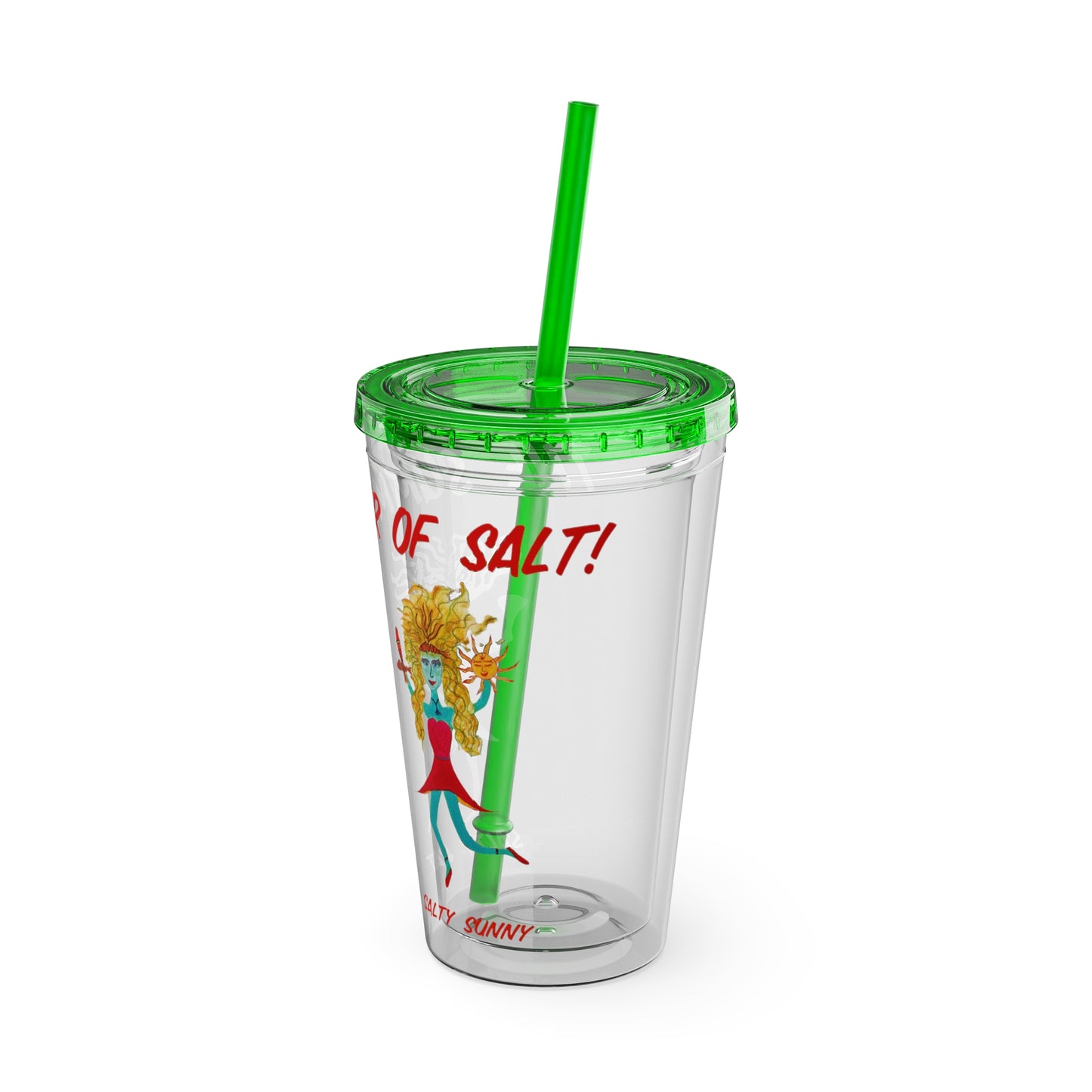 The Summer of Salt - Sunsplash Tumbler with Straw, 16oz