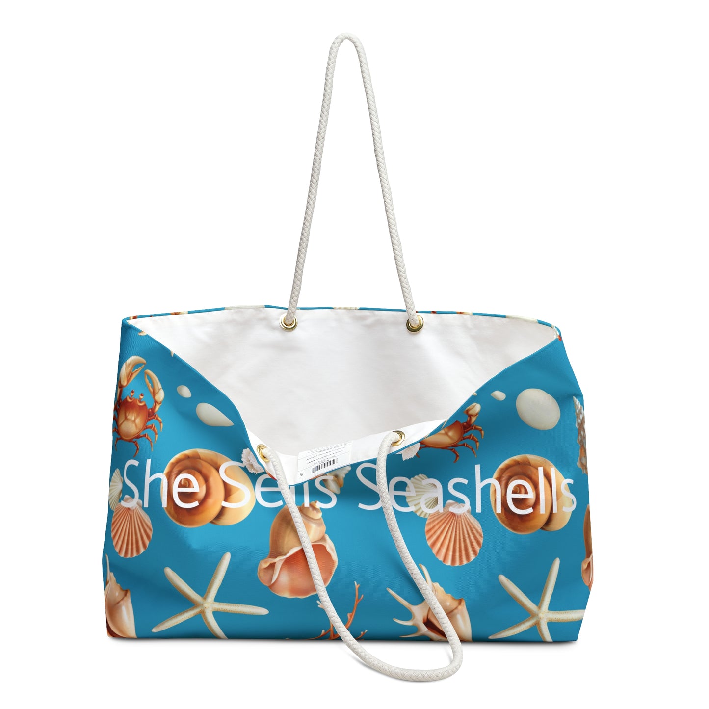 Weekender Bag - "She Sells Seashells"