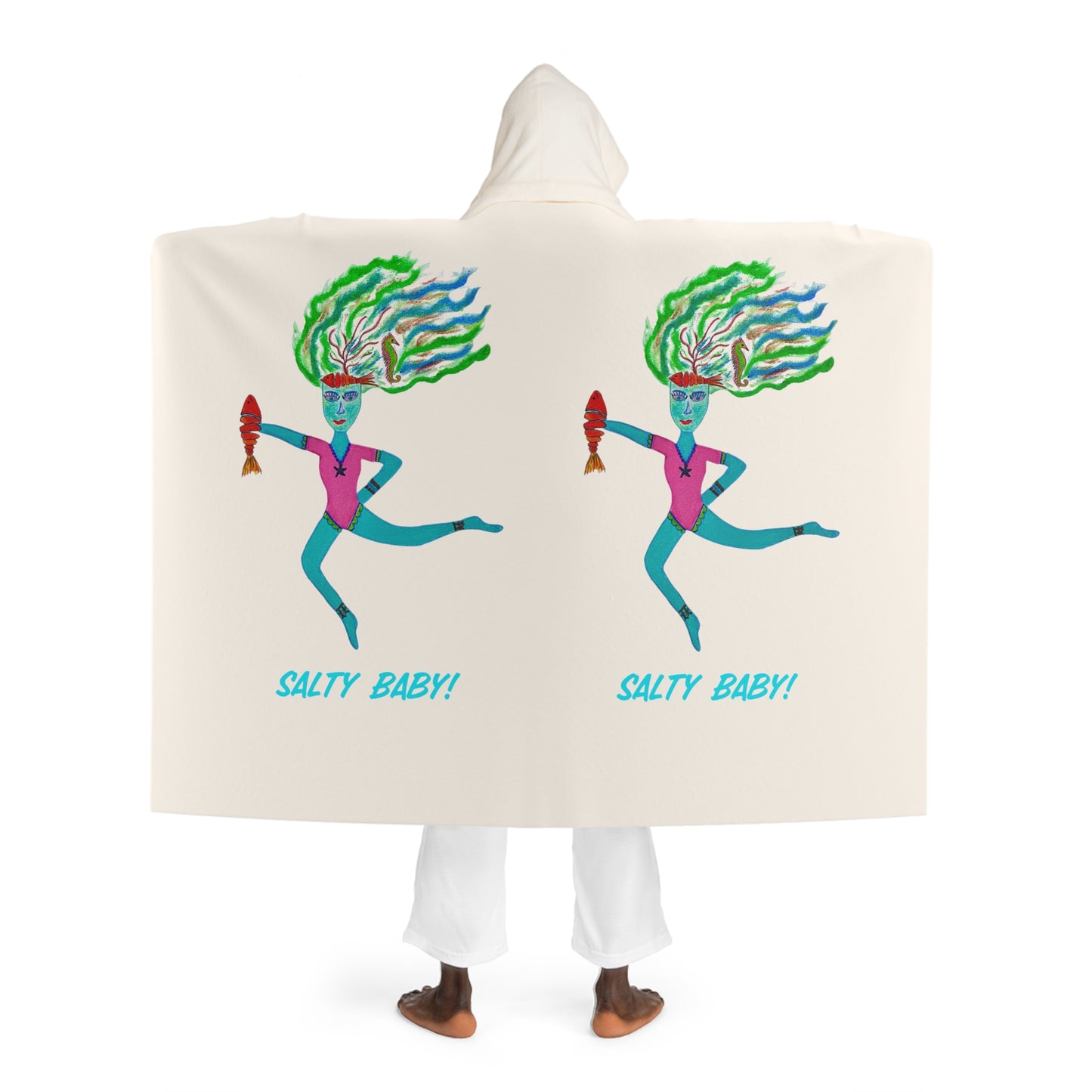 Salty Girls - Salty Baby - Hooded Sherpa Fleece Blanket