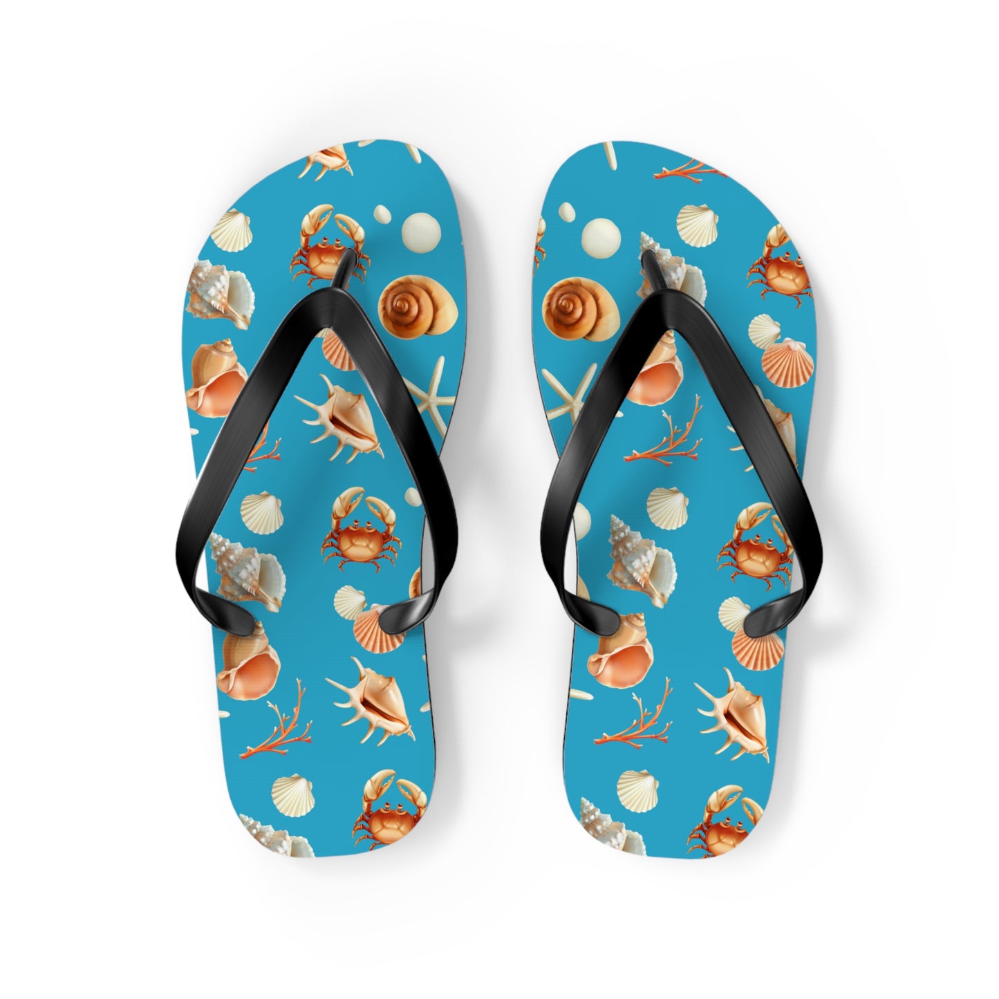 Sea Shells by the Seashore Flip Flops (L - 11/12 US)