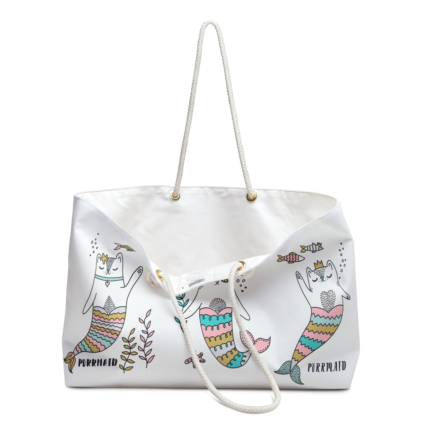 PurrMaid Cat Beach Tote Bag