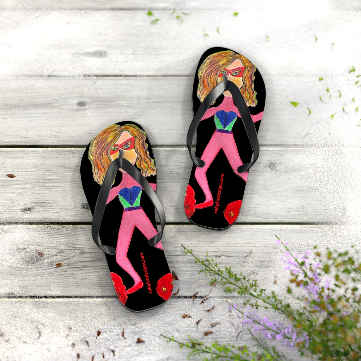 Super Heroine "PUSH" - Flip Flops (L) 11-12