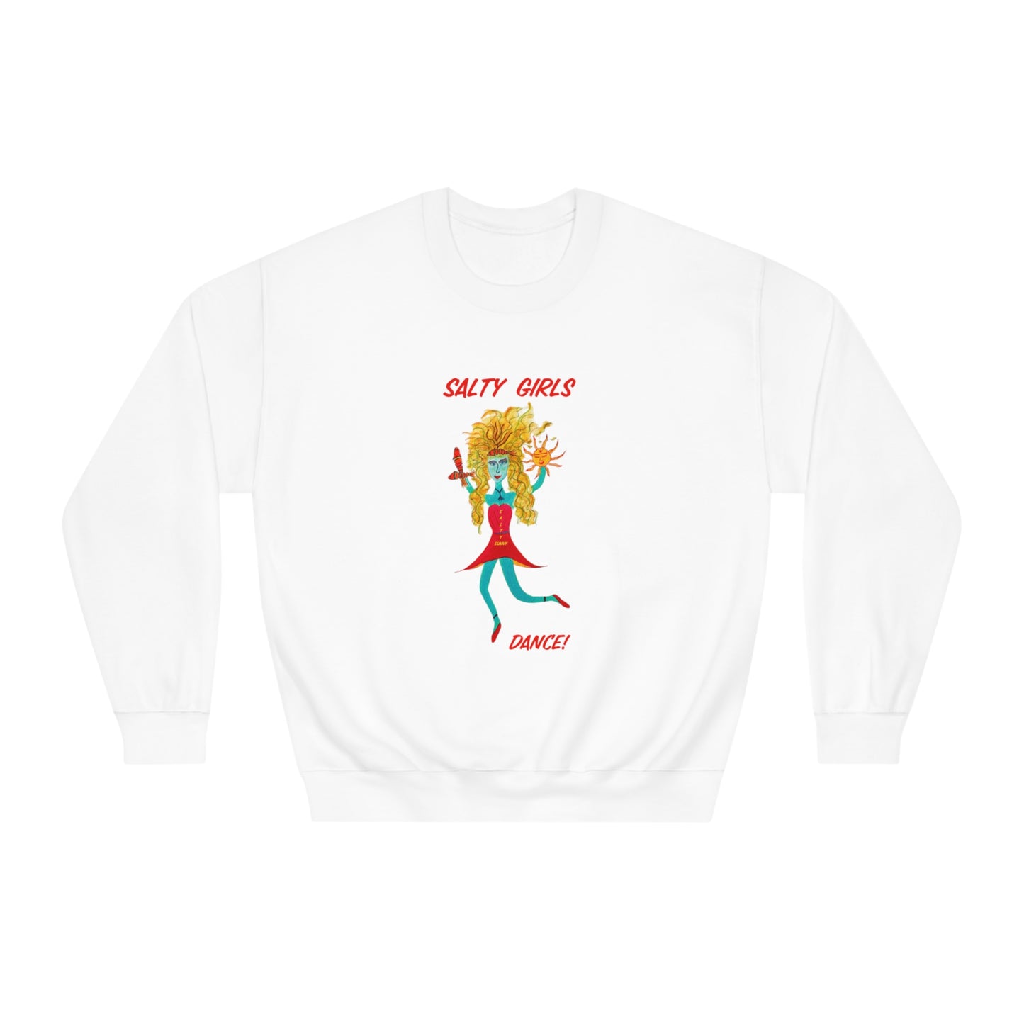 Salty Girls "Dance!" - Adult Unisex DryBlend® Crewneck Sweatshirt