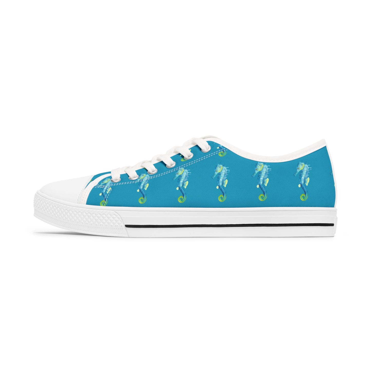 Seahorse Women's Low Top Sneakers - Beach Vibes Casual Footwear