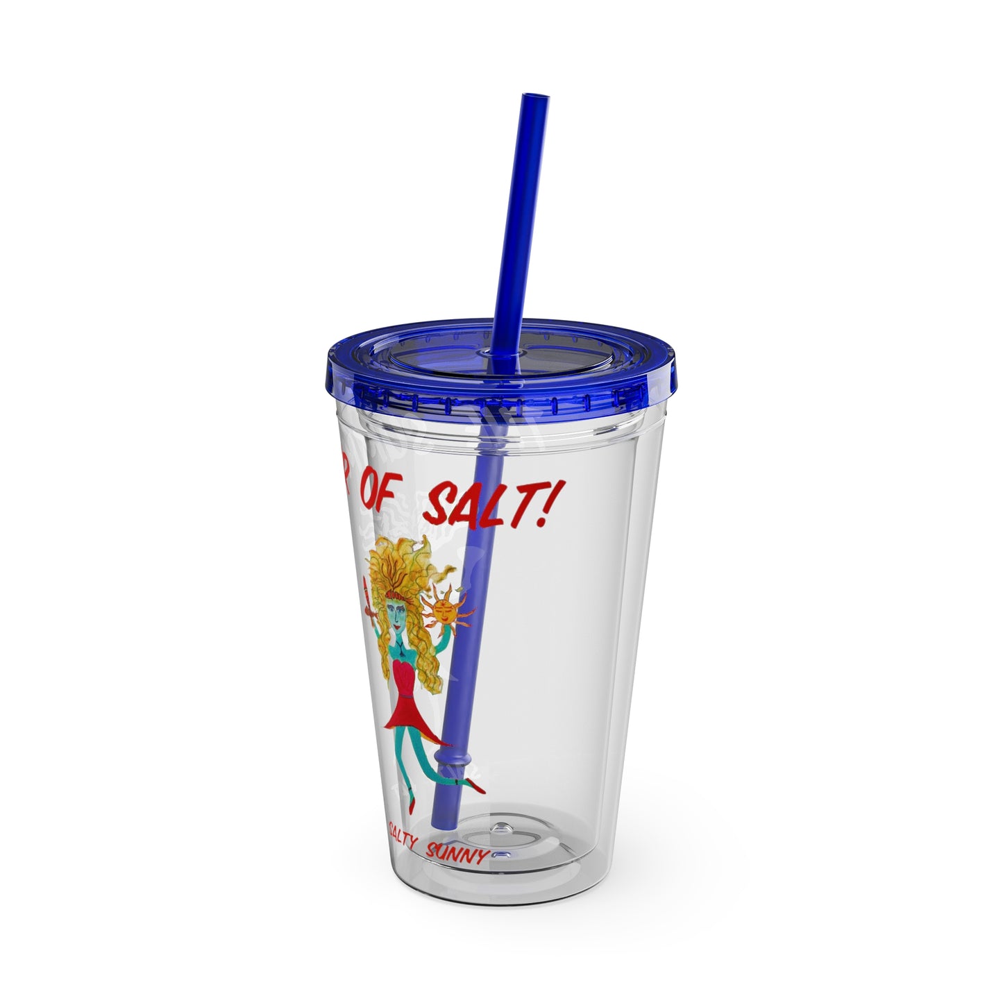 The Summer of Salt - Sunsplash Tumbler with Straw, 16oz