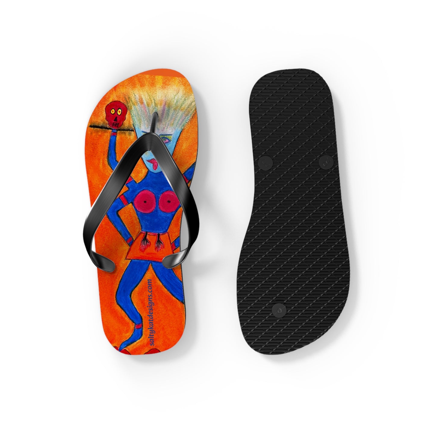 Super Heroine "CRUSH" - Flip Flops (M) 9-10