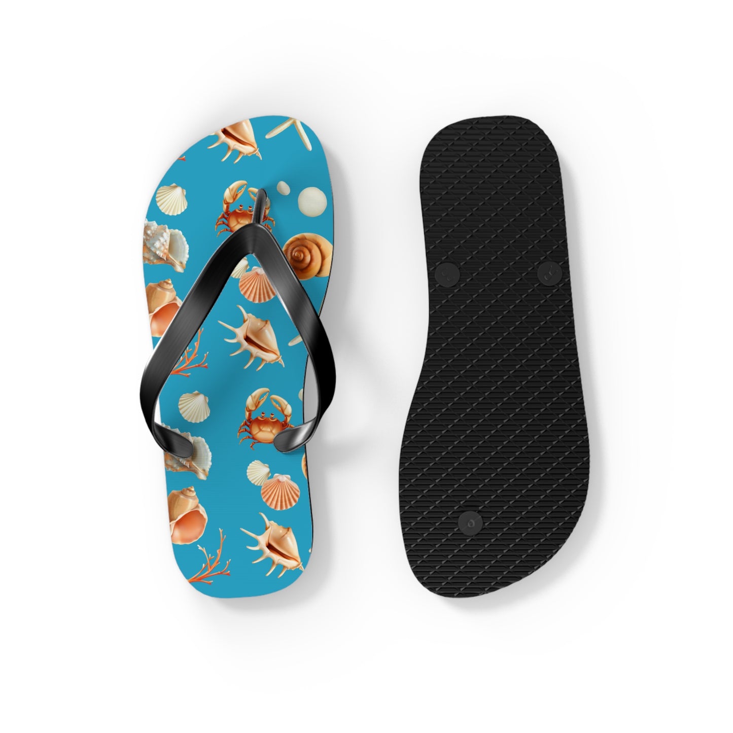 Sea Shells by the Seashore Flip Flops (L - 11/12 US)