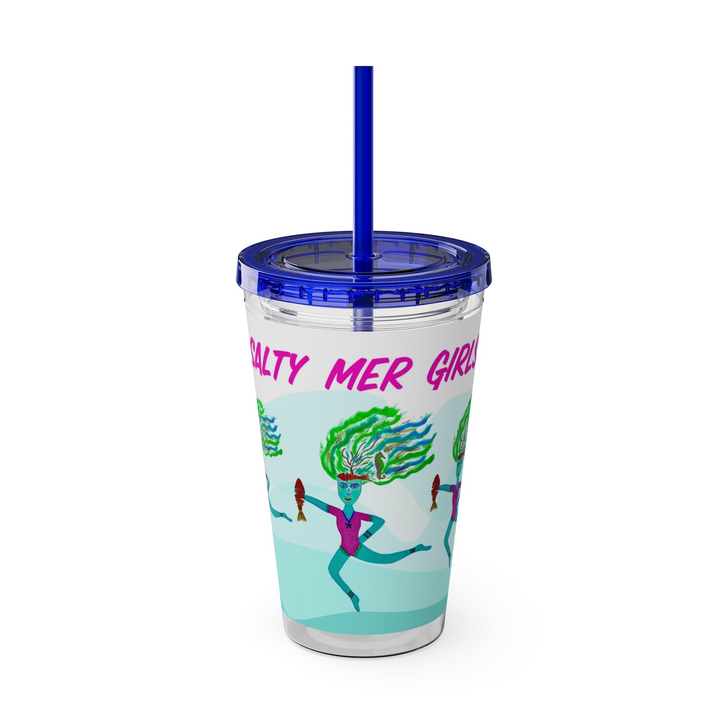 Salty Mer Girls - Sunsplash Tumbler with Straw, 16oz