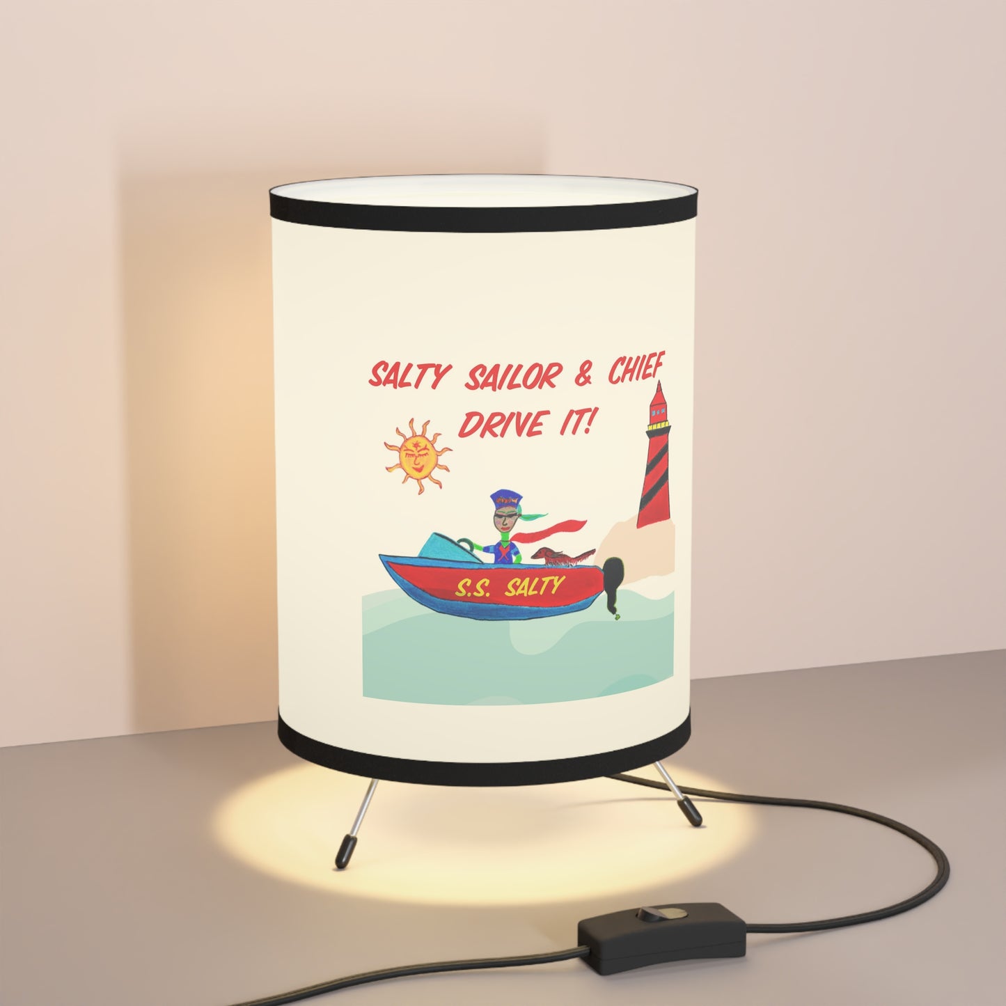 Salty Sailor and Chief - Table Top Lamp