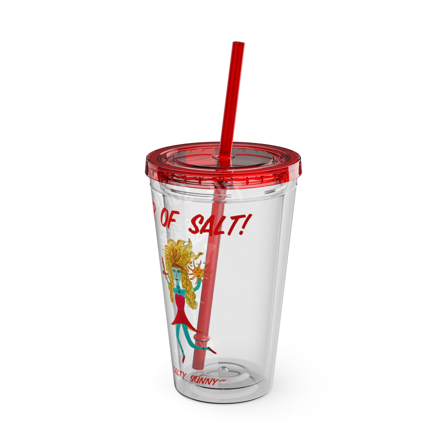 The Summer of Salt - Sunsplash Tumbler with Straw, 16oz