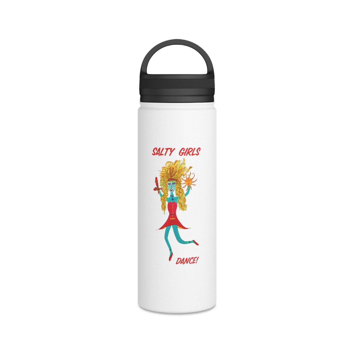 Salty Girls "Dance!" - Stainless Steel Water Bottle, Handle Lid