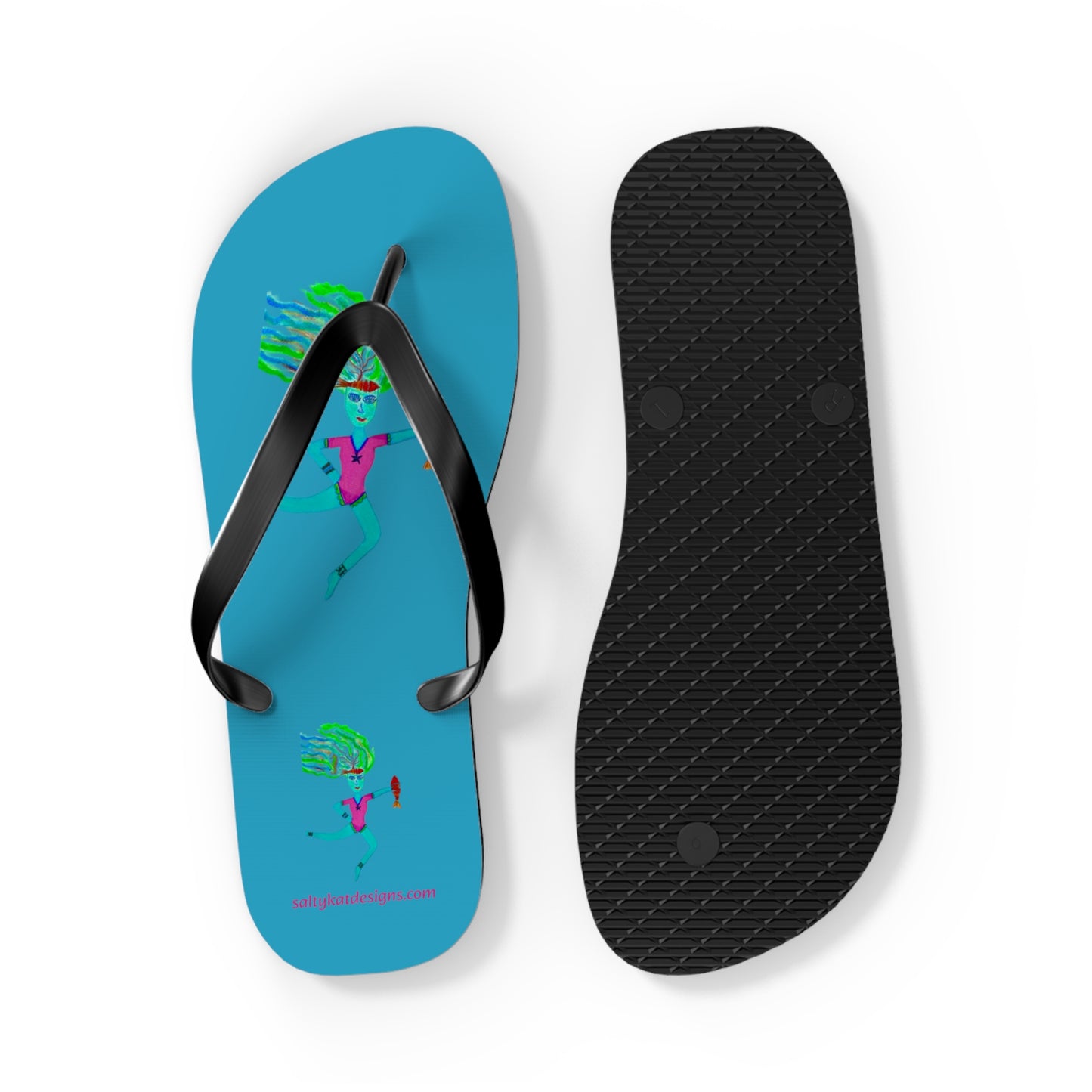 Mer Girls Flip Flops (L) 11-12