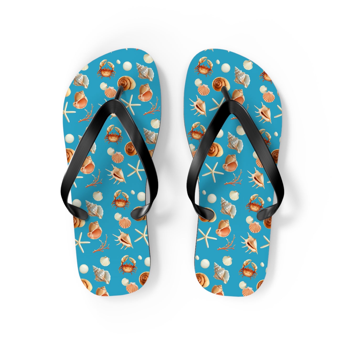 Sea Shells by the Seashore Flip Flops (S = 7/8  US)